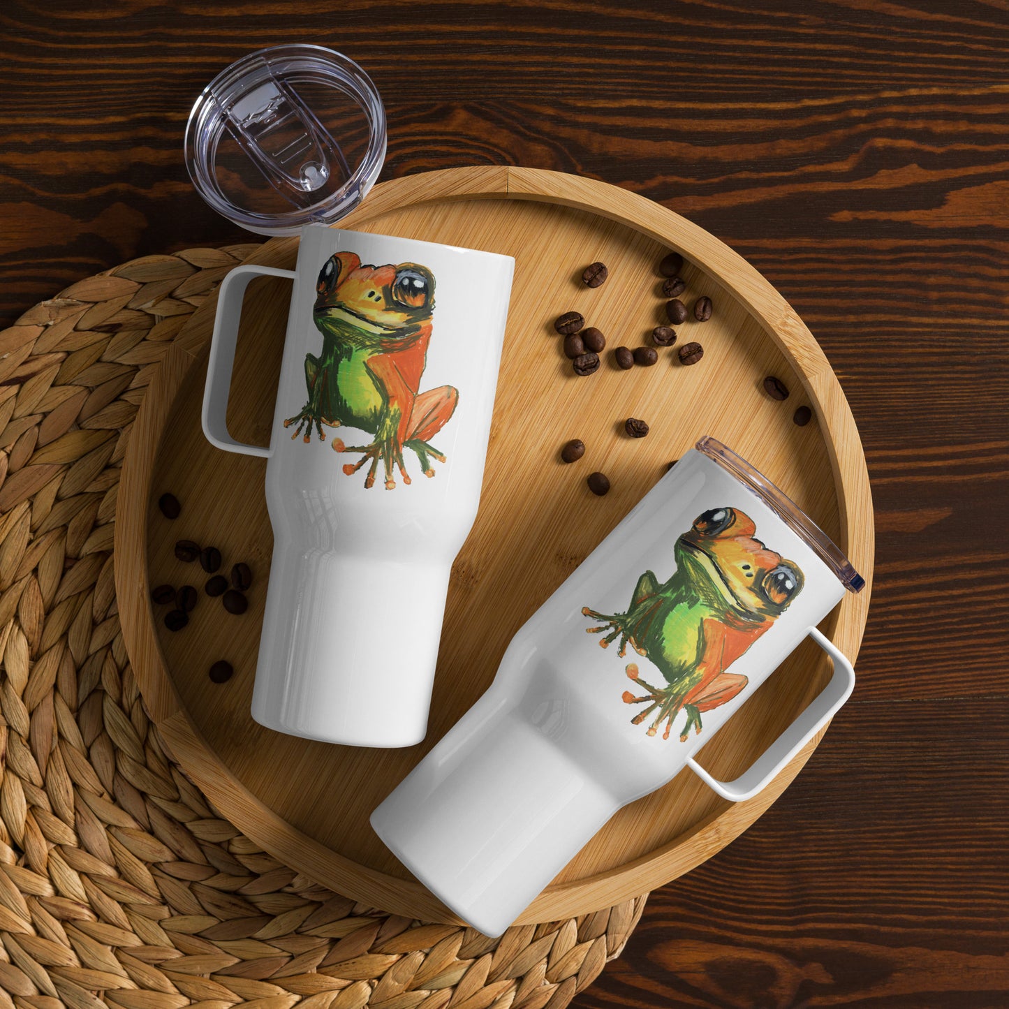 Froggie - Travel mug with a handle