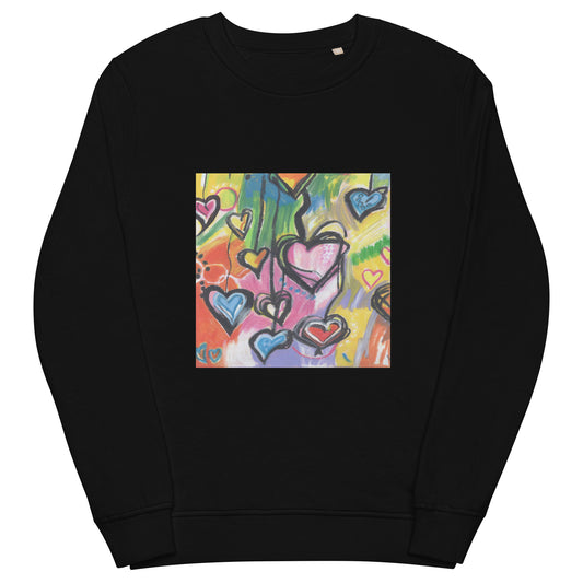 Hearts - Unisex organic sweatshirt