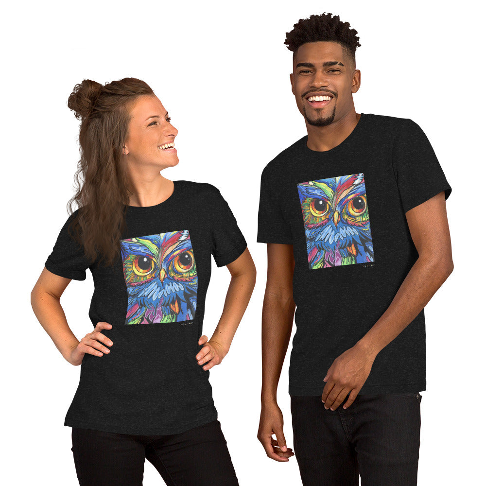 Vibrant Owl - Unisex t-shirt (adult XS-5XL) – Vichy's Art