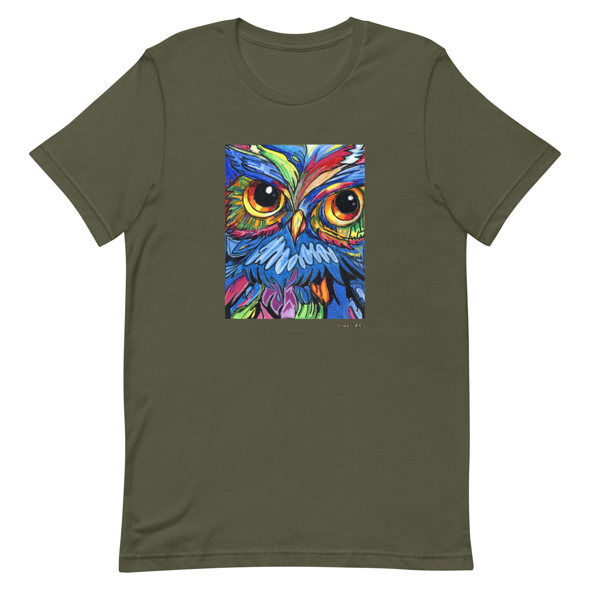 owl Tシャツ Vibrant Owl - Unisex t-shirt (adult XS-5XL) – Vichy's Art