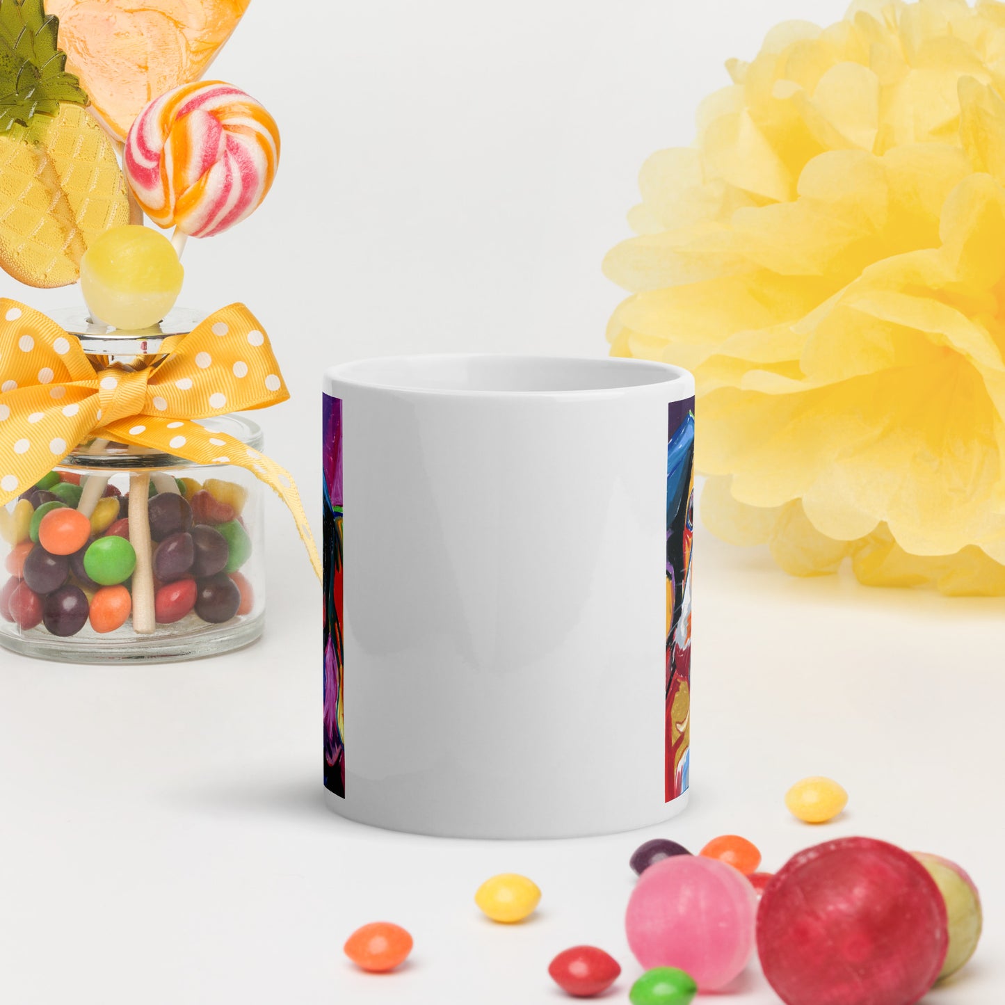 Daisy - White glossy mug
