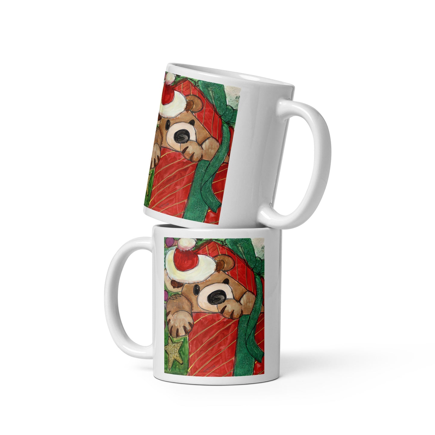 Teddy Bear - White glossy mug