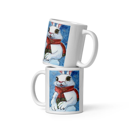 Rabbit - White glossy mug