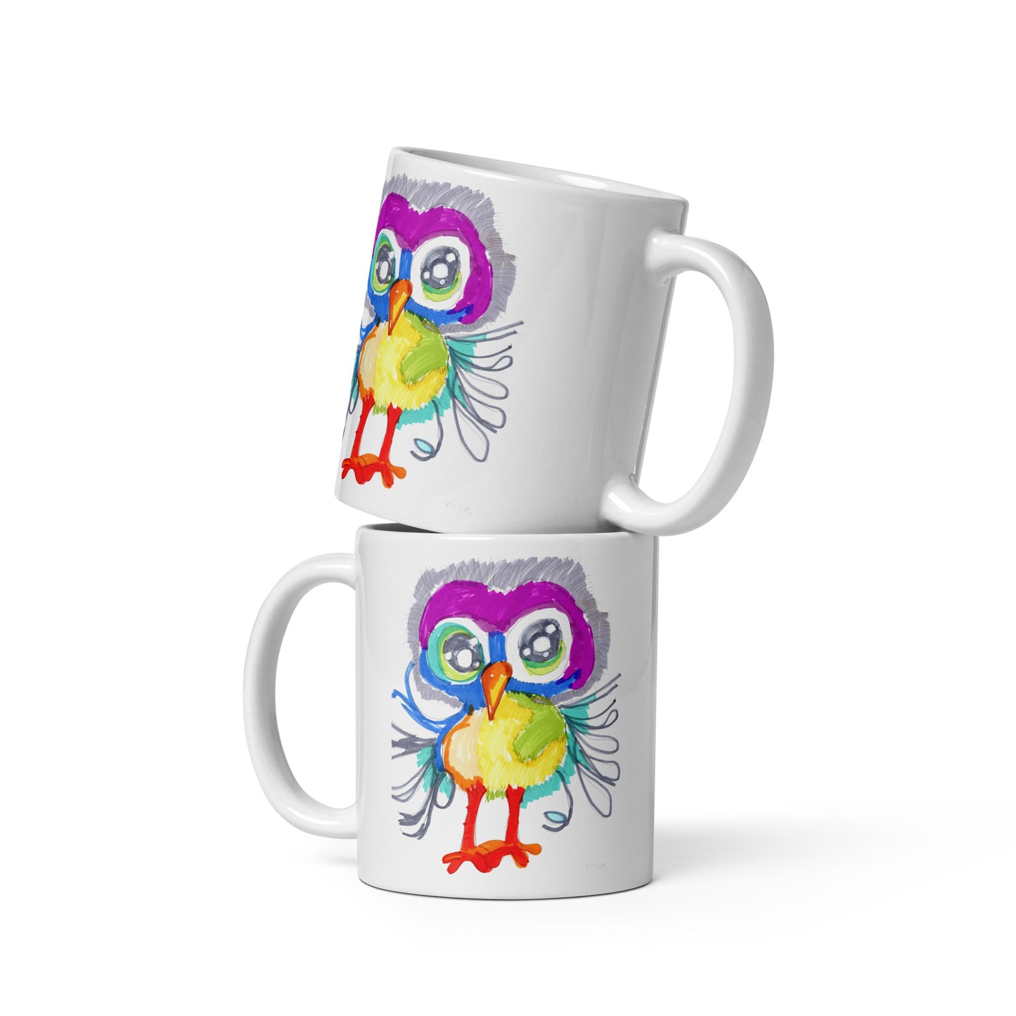 Birds - White glossy mug