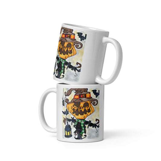 Jack - O - Lantern - White glossy mug