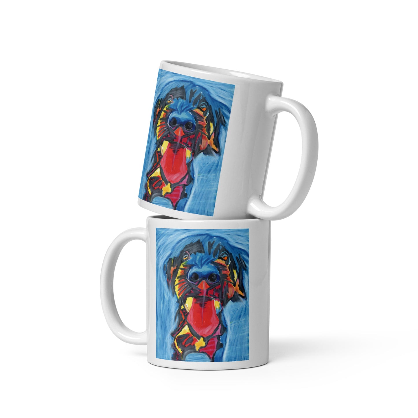 Dog - White glossy mug