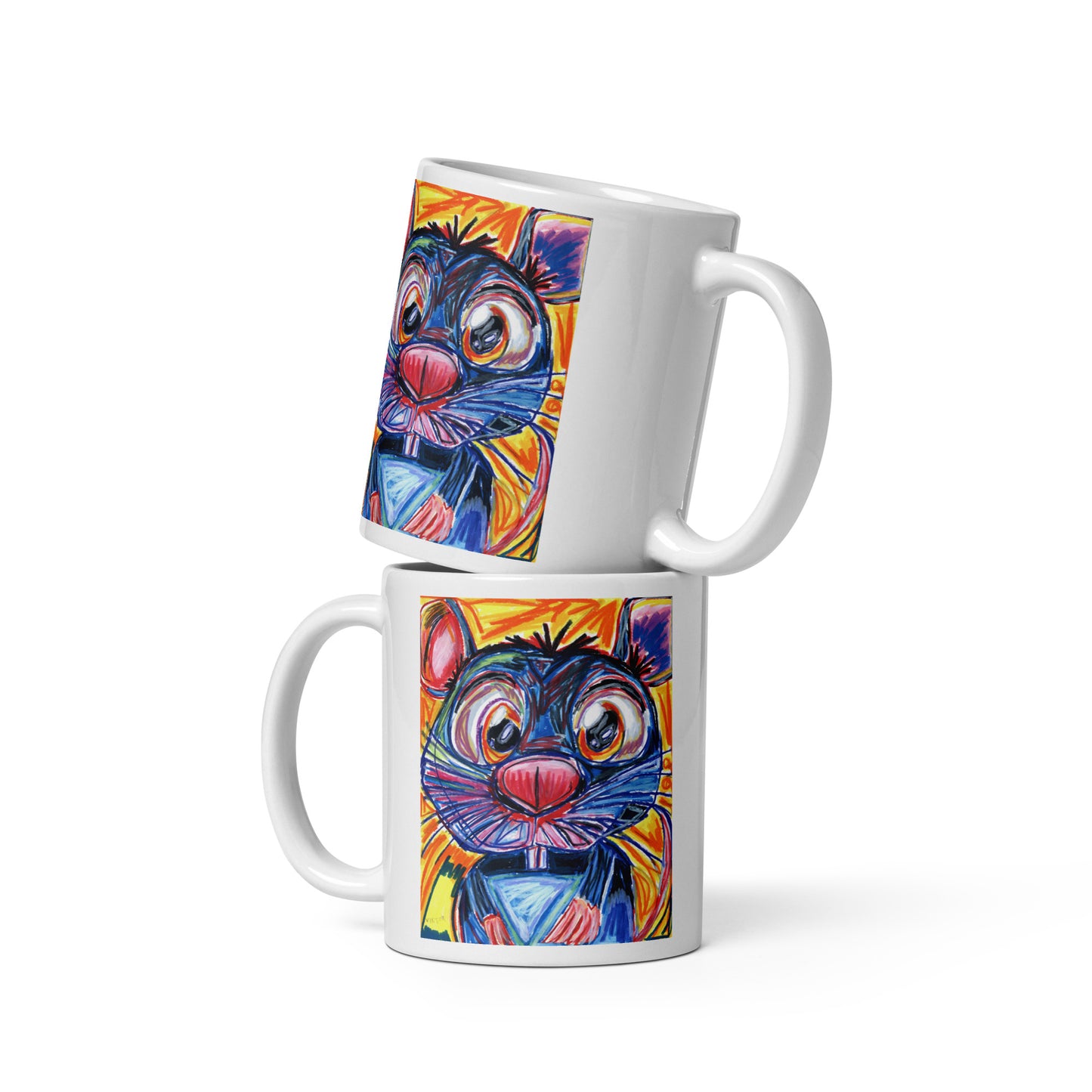 Maus - White glossy mug