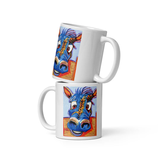 Otto (Donkey) - White glossy mug