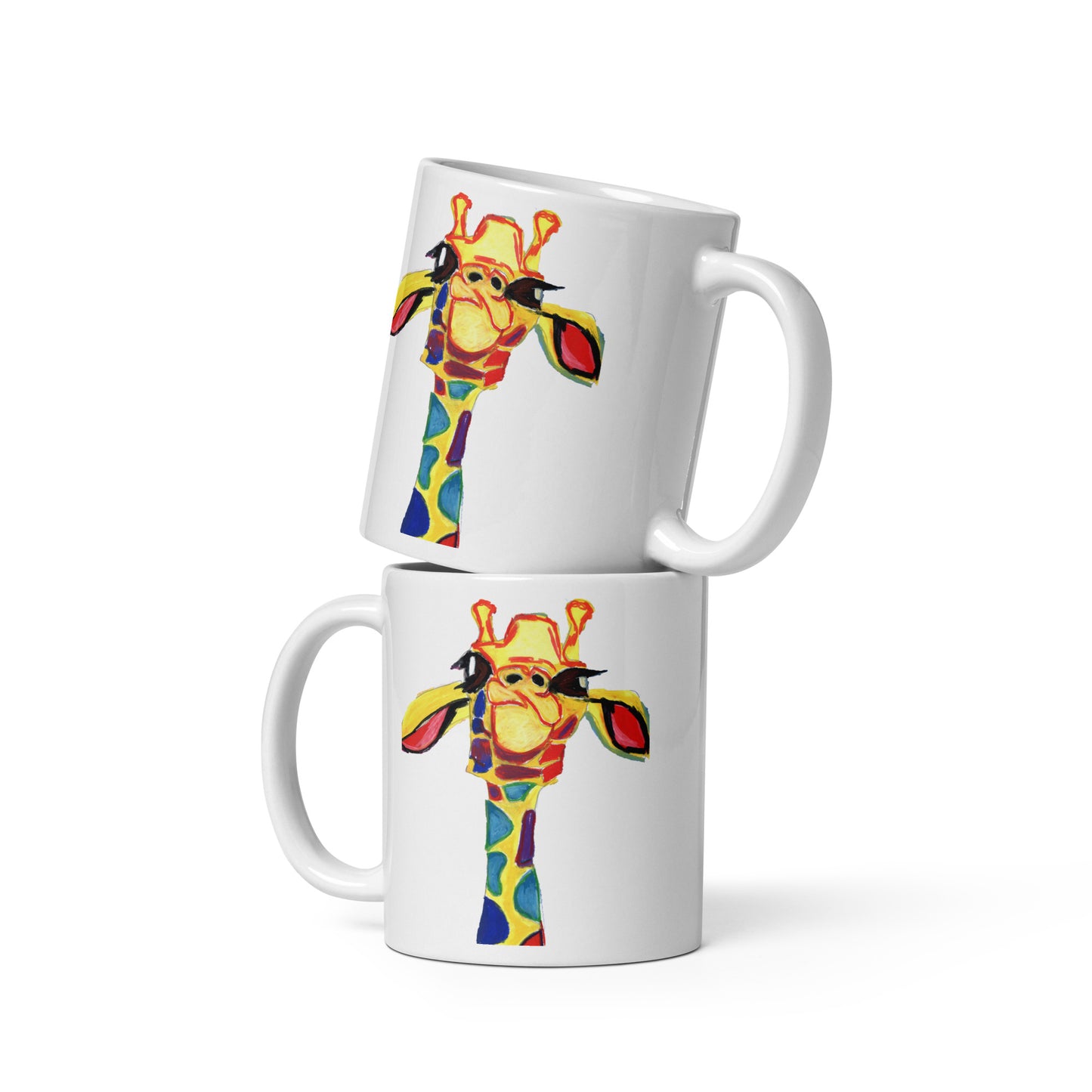 Giraffe - White glossy mug