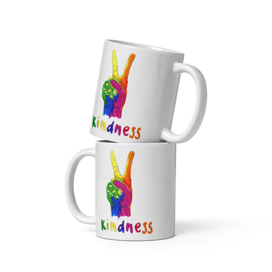 Kindness - White glossy mug