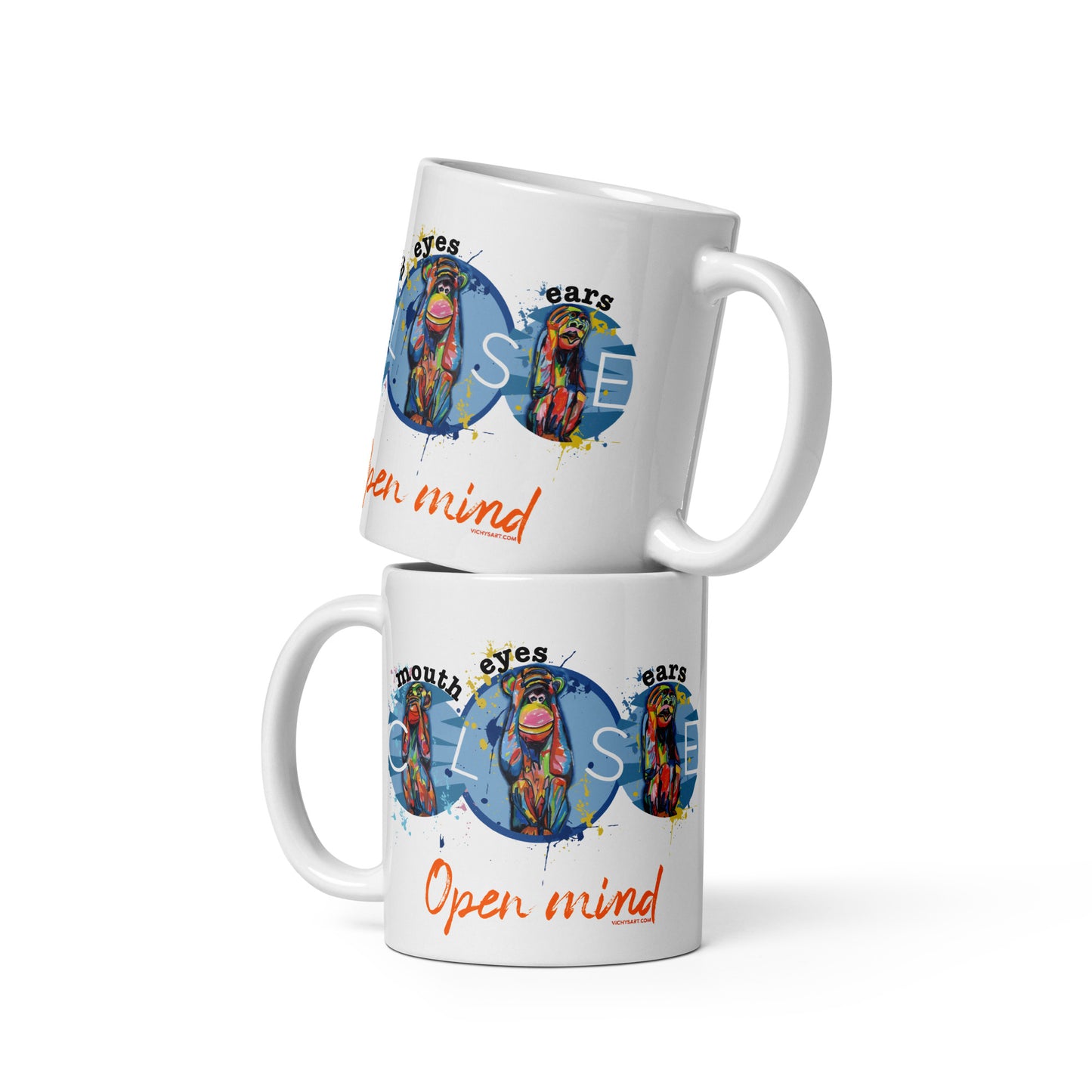 Open Mind - White glossy mug