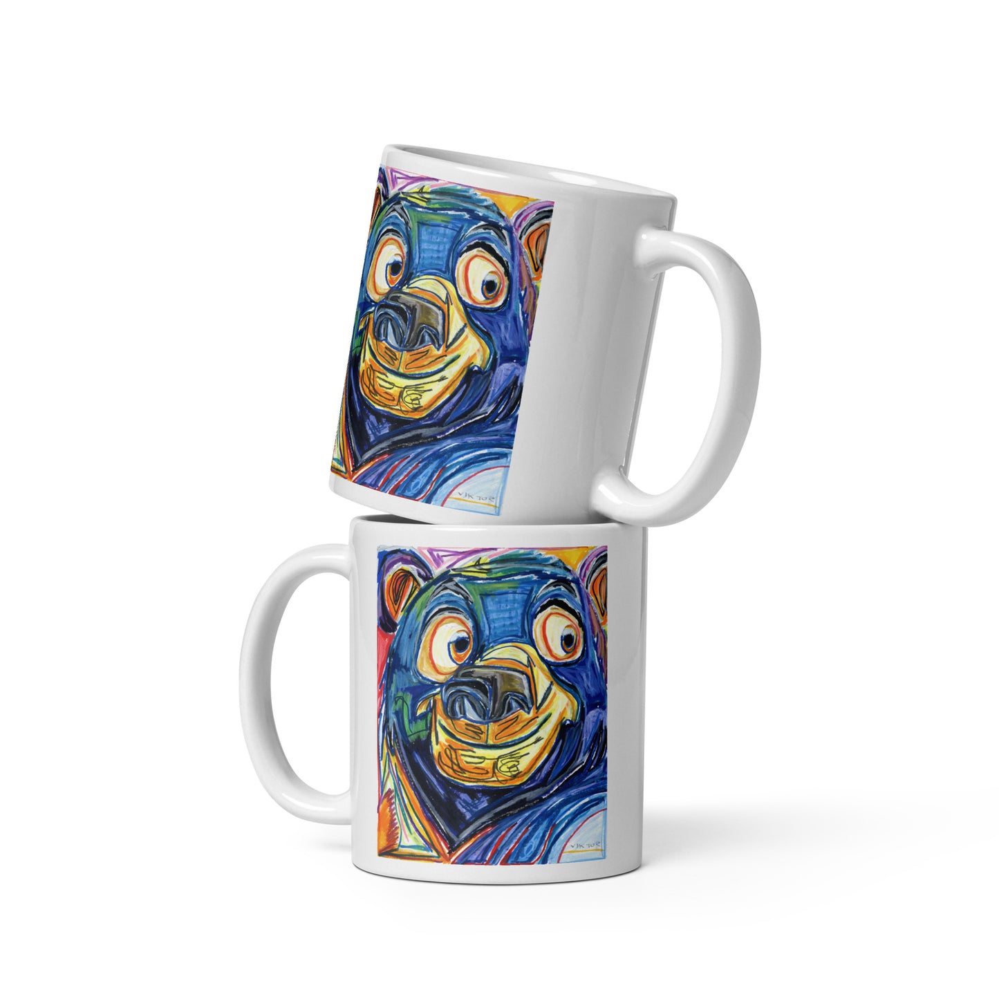 Bear - White glossy mug