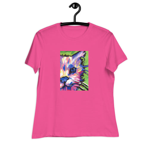 Cat - Women's Relaxed T-Shirt - Vichy's Art