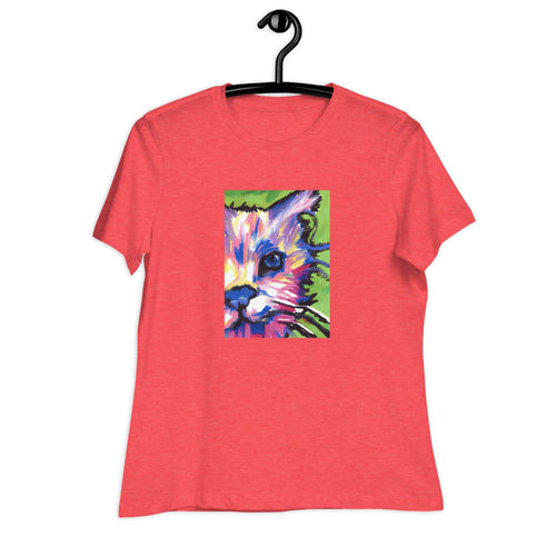Cat - Women's Relaxed T-Shirt - Vichy's Art