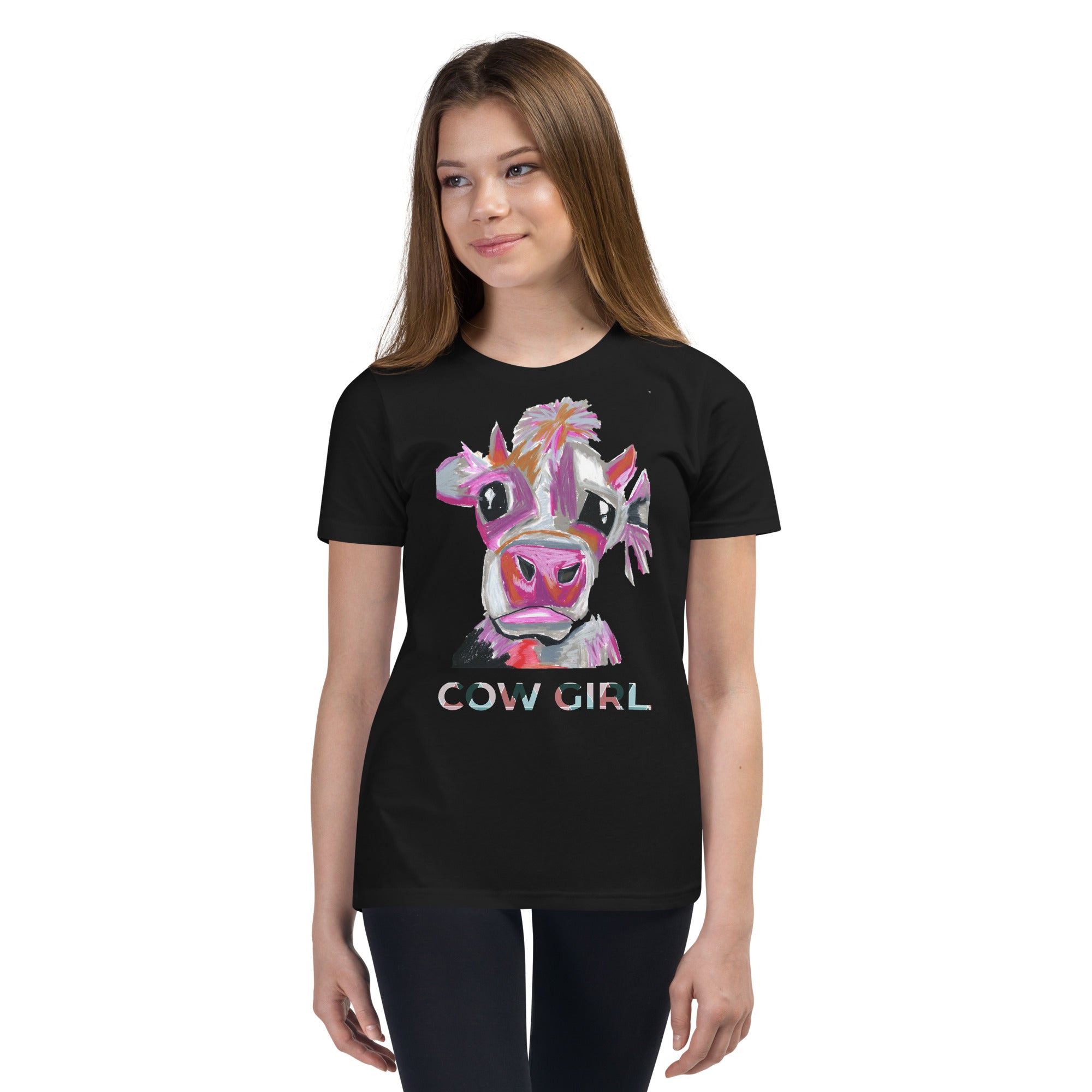 Cow Girl - Youth Short Sleeve T-Shirt
