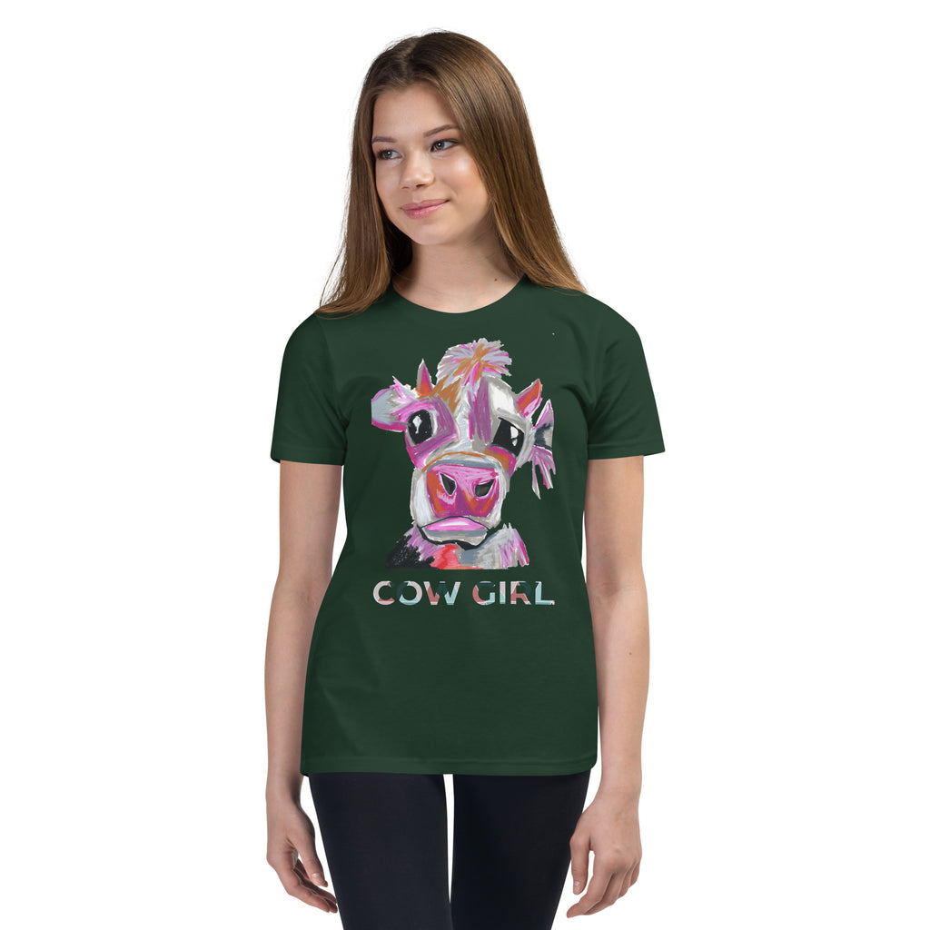 Cow Girl - Youth Short Sleeve T-Shirt