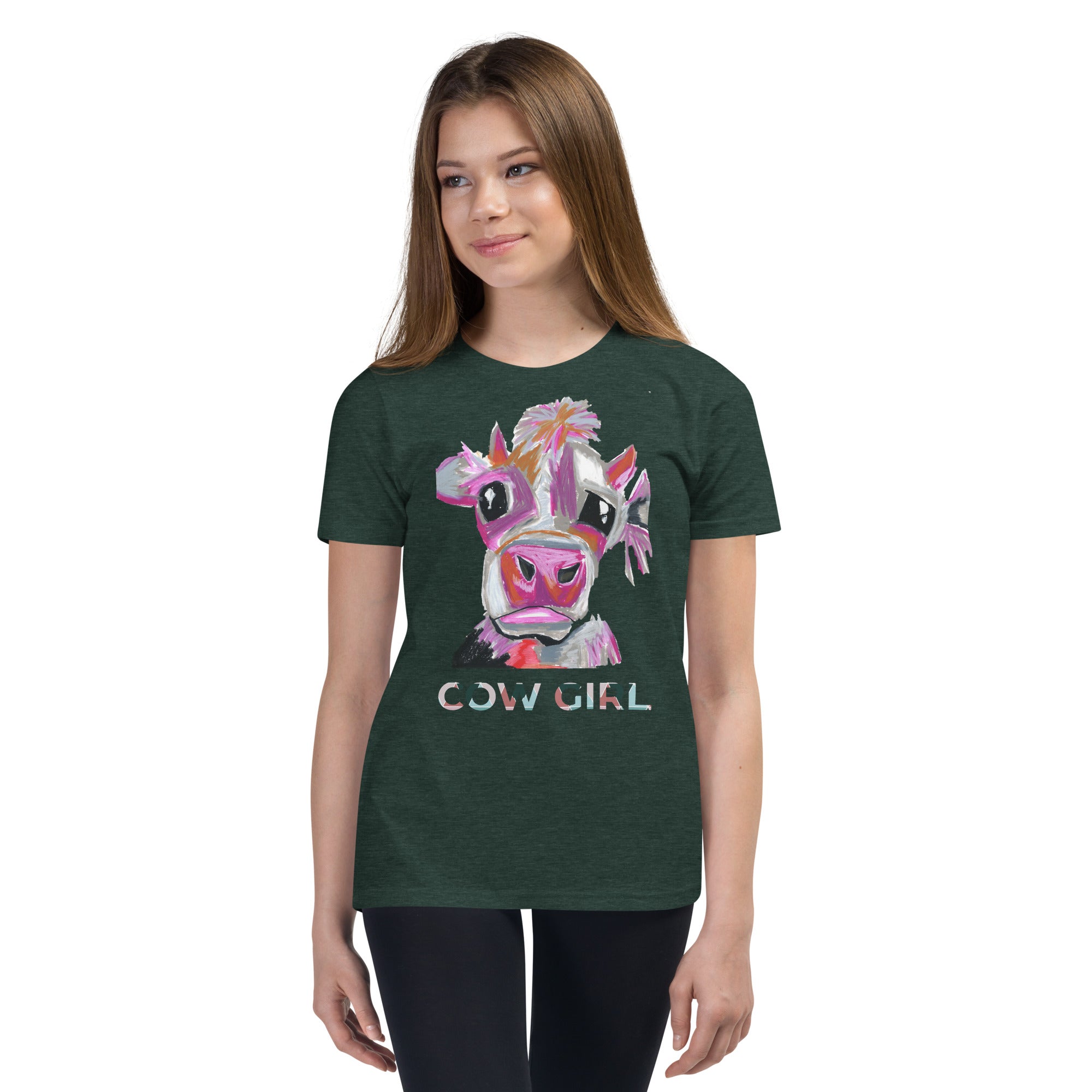 Cow Girl - Youth Short Sleeve T-Shirt