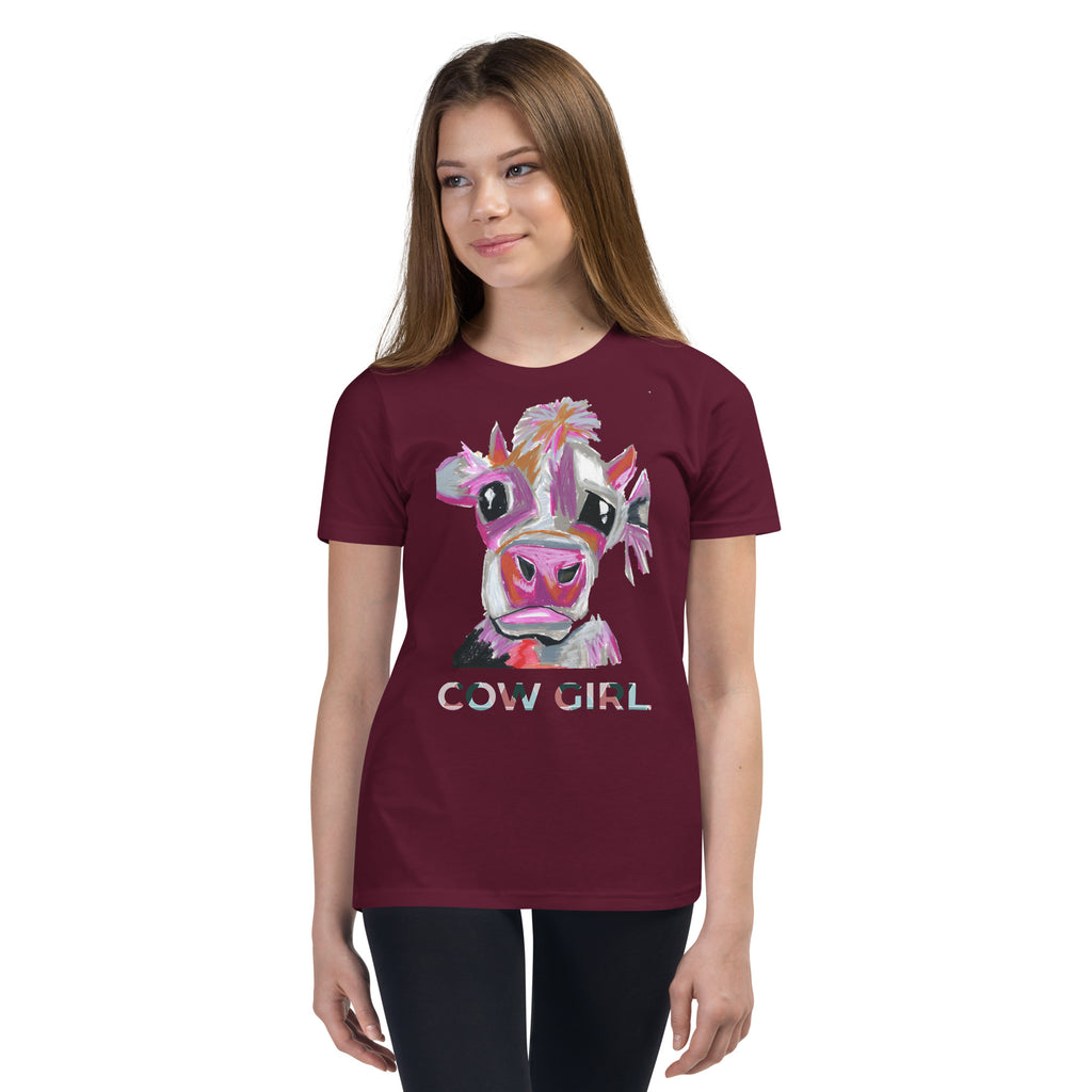 Cow Girl - Youth Short Sleeve T-Shirt