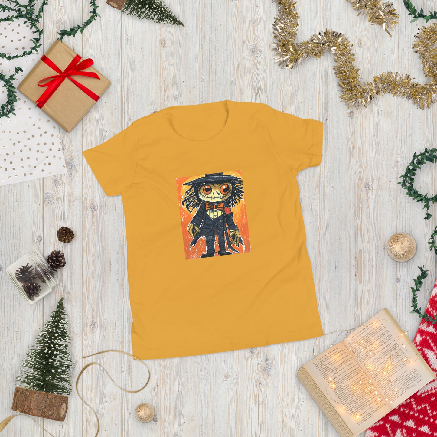 Spooky Scarecrow - Youth Short Sleeve T-Shirt