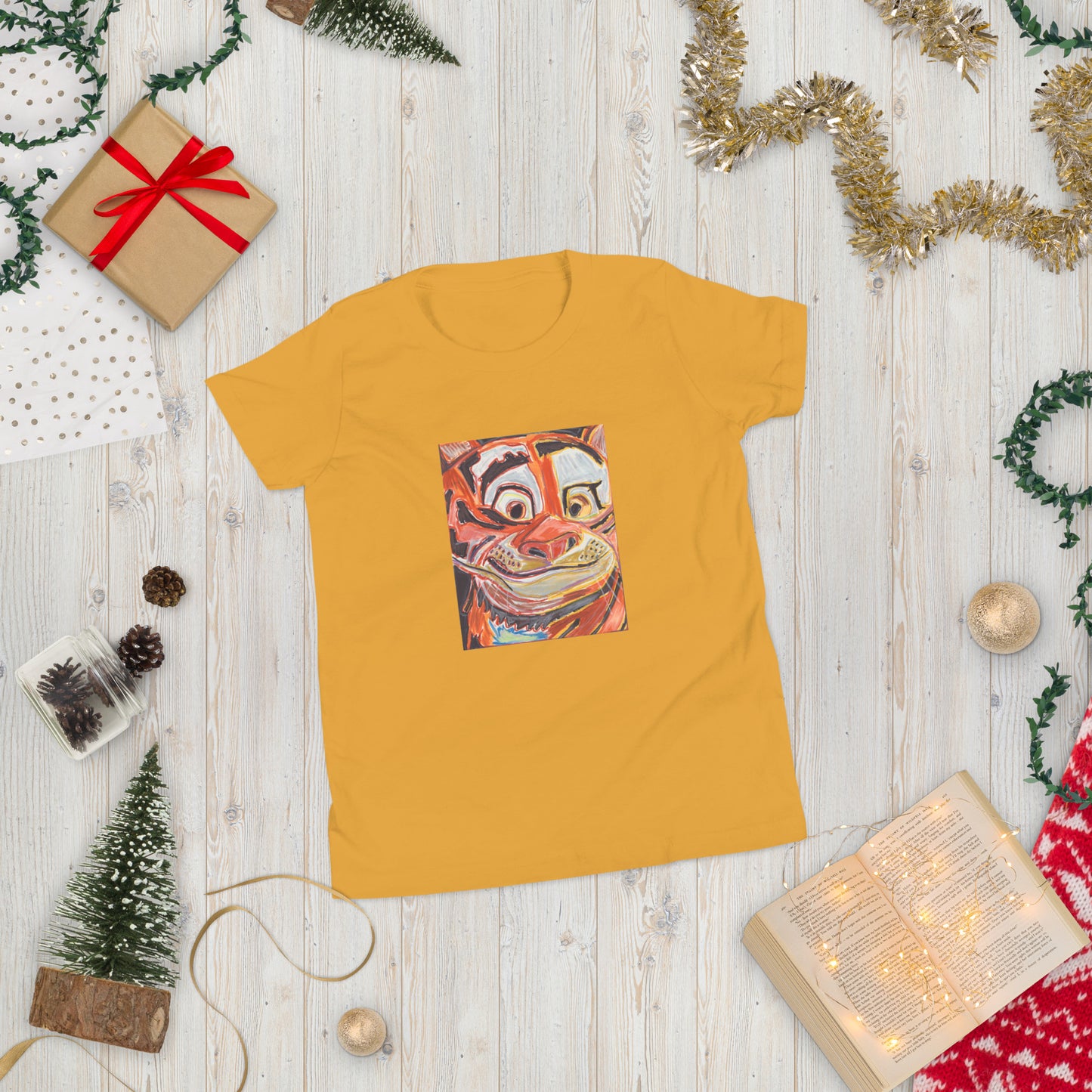 Smiling Tiger - Youth Short Sleeve T-Shirt