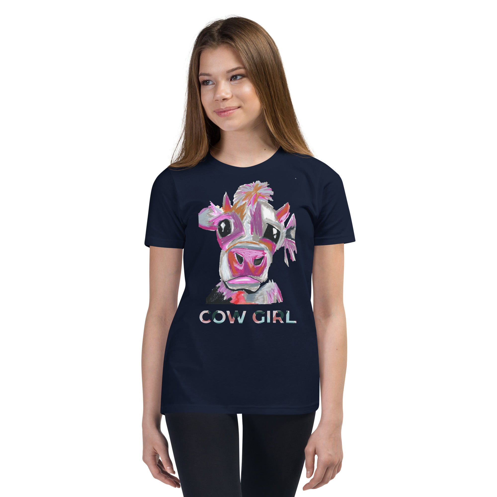 Cow Girl - Youth Short Sleeve T-Shirt