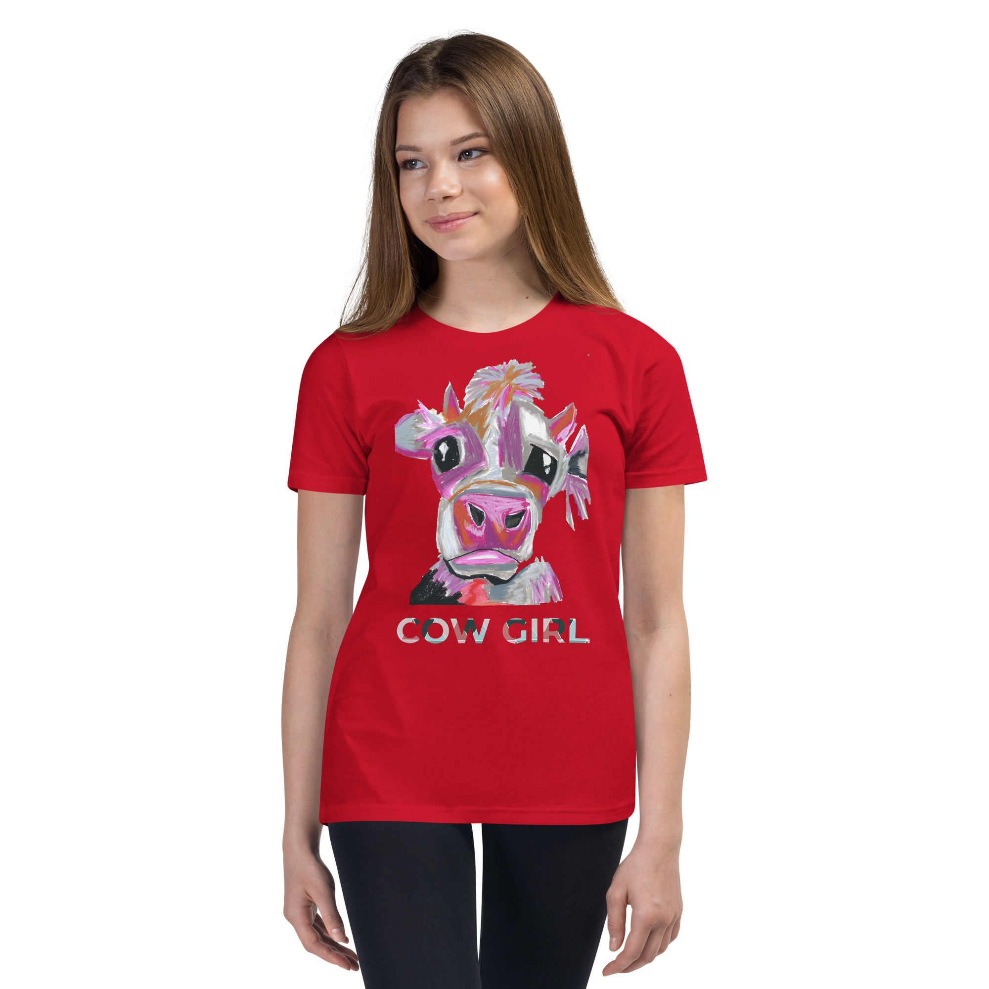 Cow Girl - Youth Short Sleeve T-Shirt
