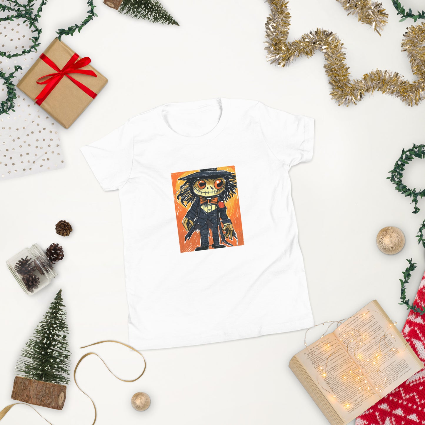 Spooky Scarecrow - Youth Short Sleeve T-Shirt