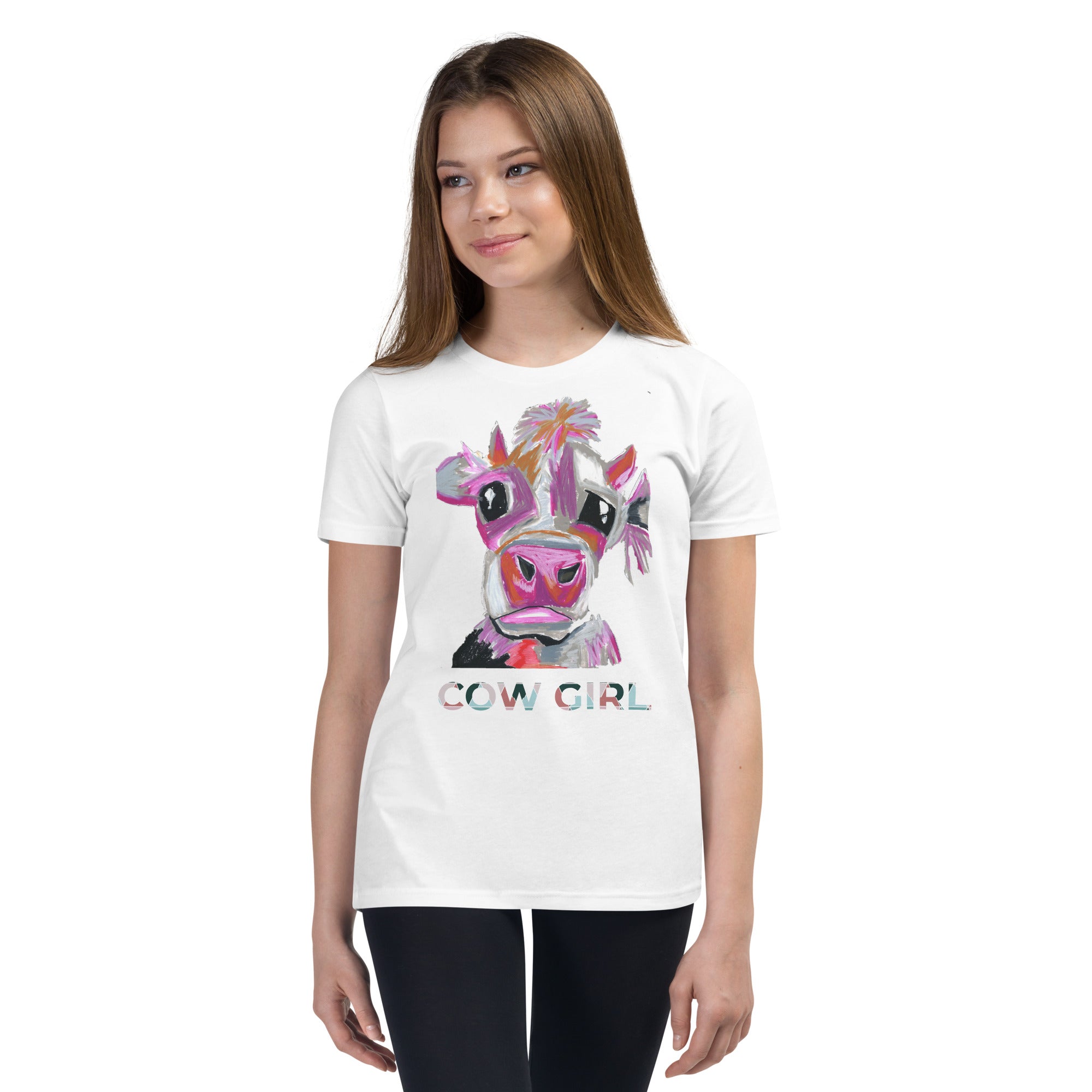 Cow Girl - Youth Short Sleeve T-Shirt