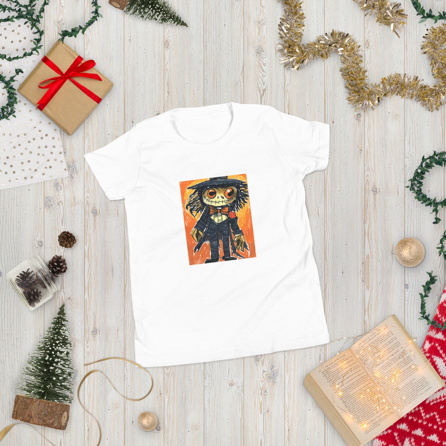 Spooky Scarecrow - Youth Short Sleeve T-Shirt