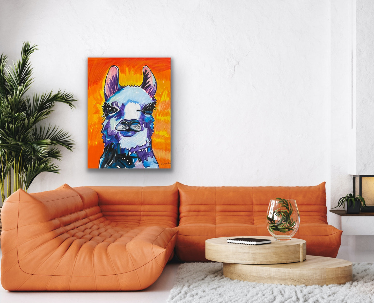 Llama - Stretched Canvas Print in more sizes