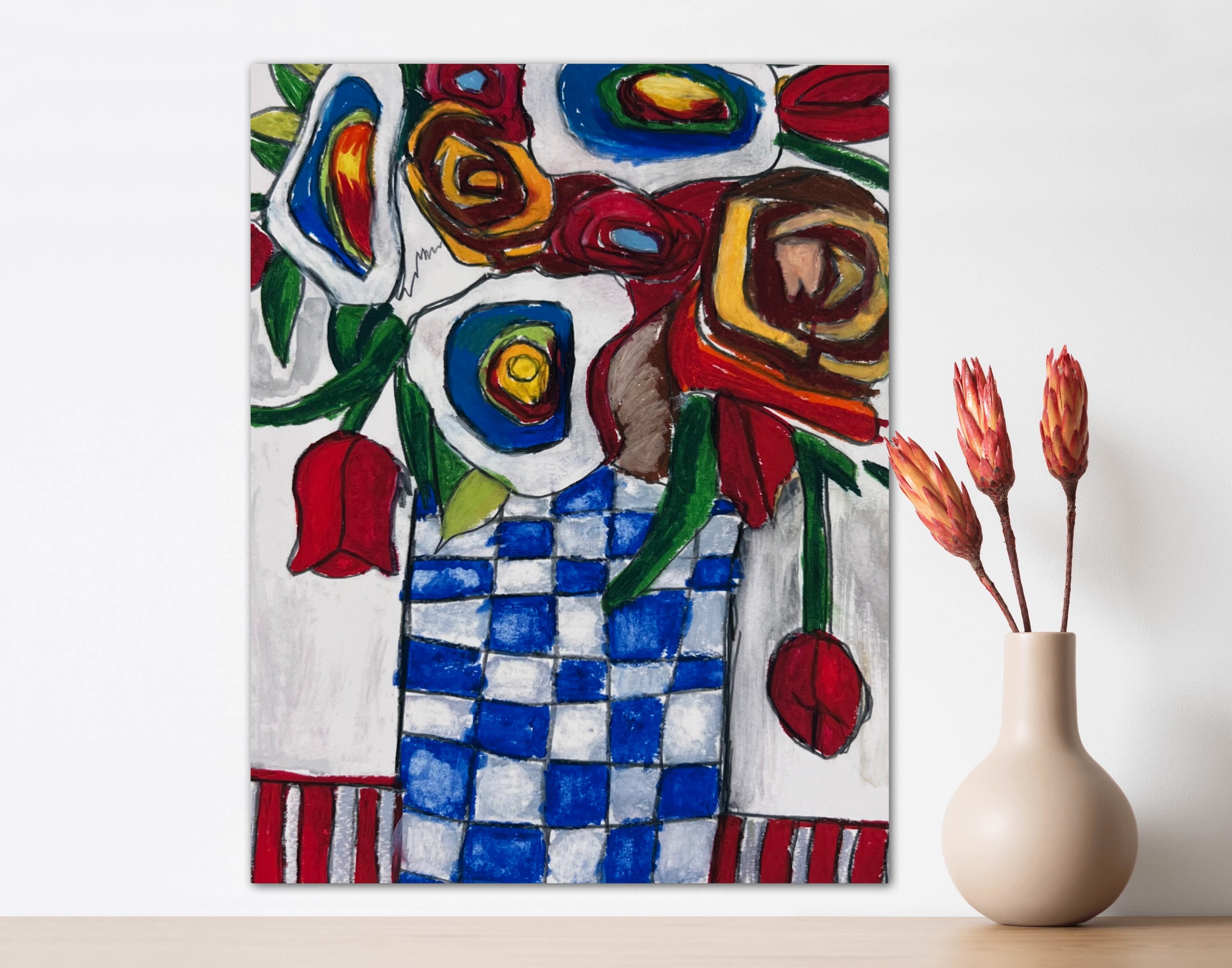 Abstract Flowers - Greeting cards set of 5