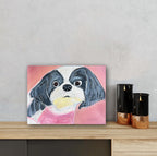 Shih Tzu - ORIGINAL oil pastel in size 9x12"