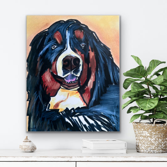 Bernese Mountain Dog - fine prints of original artwork