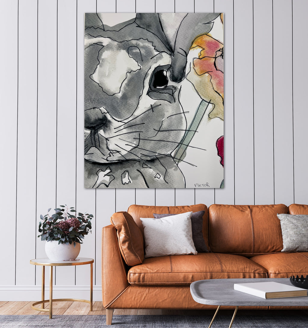 Rabbit Collection 4 (half face) - Art Prints