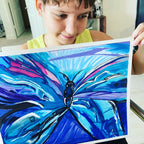Purple  Butterfly - ORIGINAL 14x17” - Vichy's Art