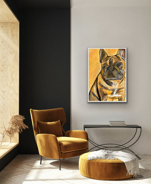 Brown French Bulldog - Art Prints