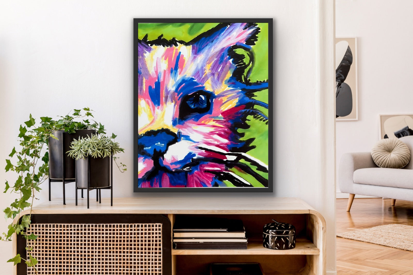 My first Cat  - fine prints of original artwork - Vichy's Art