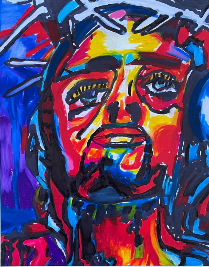 Jesus FRAMED - ORIGINAL - Vichy's Art