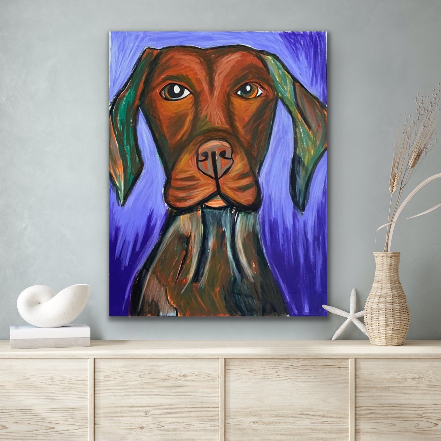 Vizsla - Stretched Canvas Print in more sizes