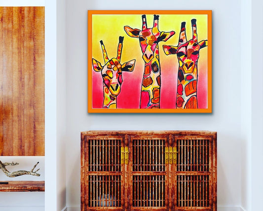 Giraffes - Stretched Canvas Print in more sizes