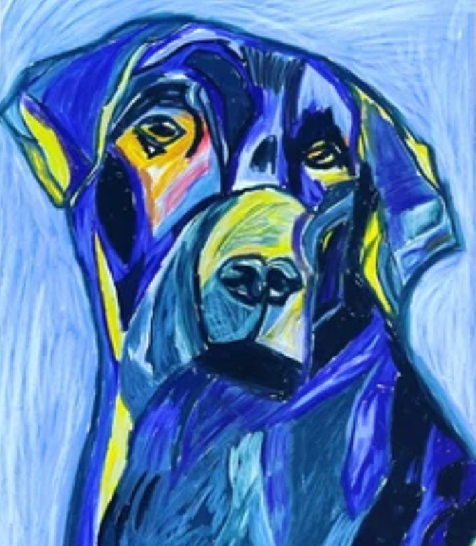 Purple Labrador - fine prints of original artwork