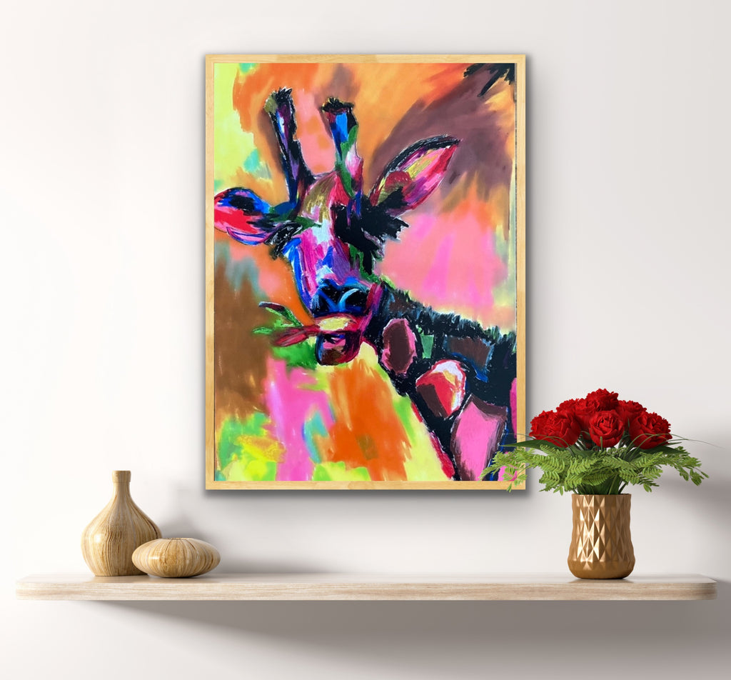 Giraffe  - fine prints and canvas prints in more size - Vichy's Art
