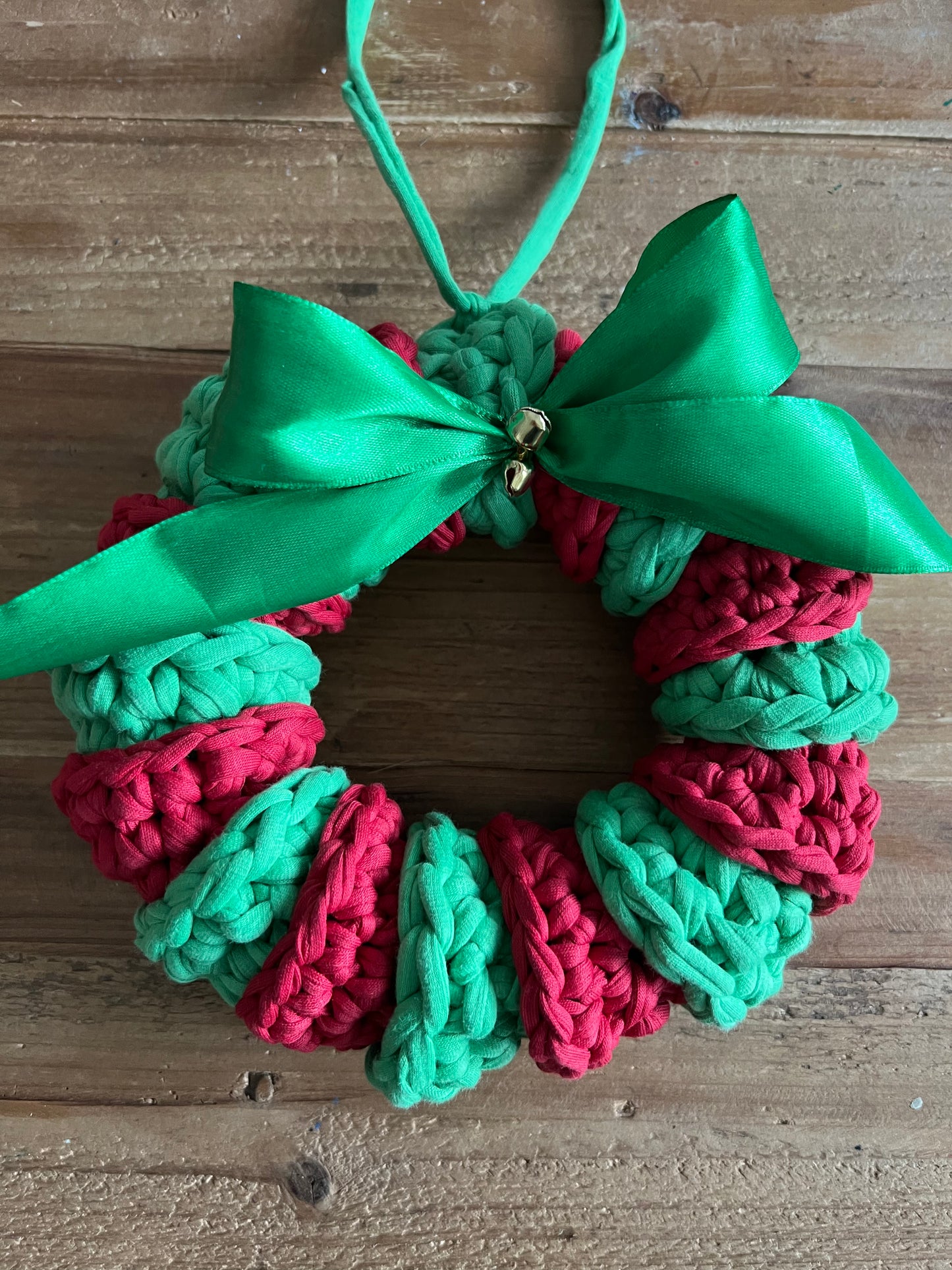 Guest artist: Christmas wreath for front door, handmade Christmas crochet wreath by guest artist Emese, holiday decoration, Vintage Crochet Christmas Wreath