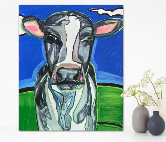 Cow - Stretched Canvas Print in more sizes