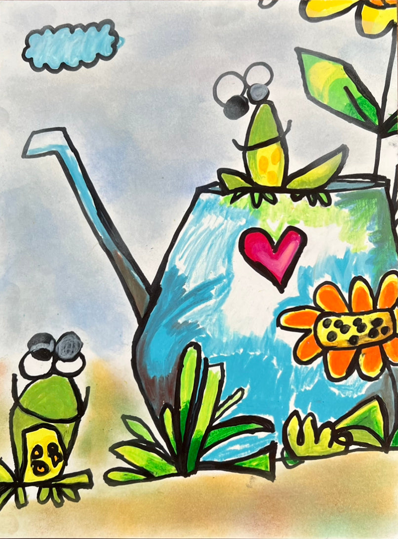 Frogs - ORIGINAL 9x12"