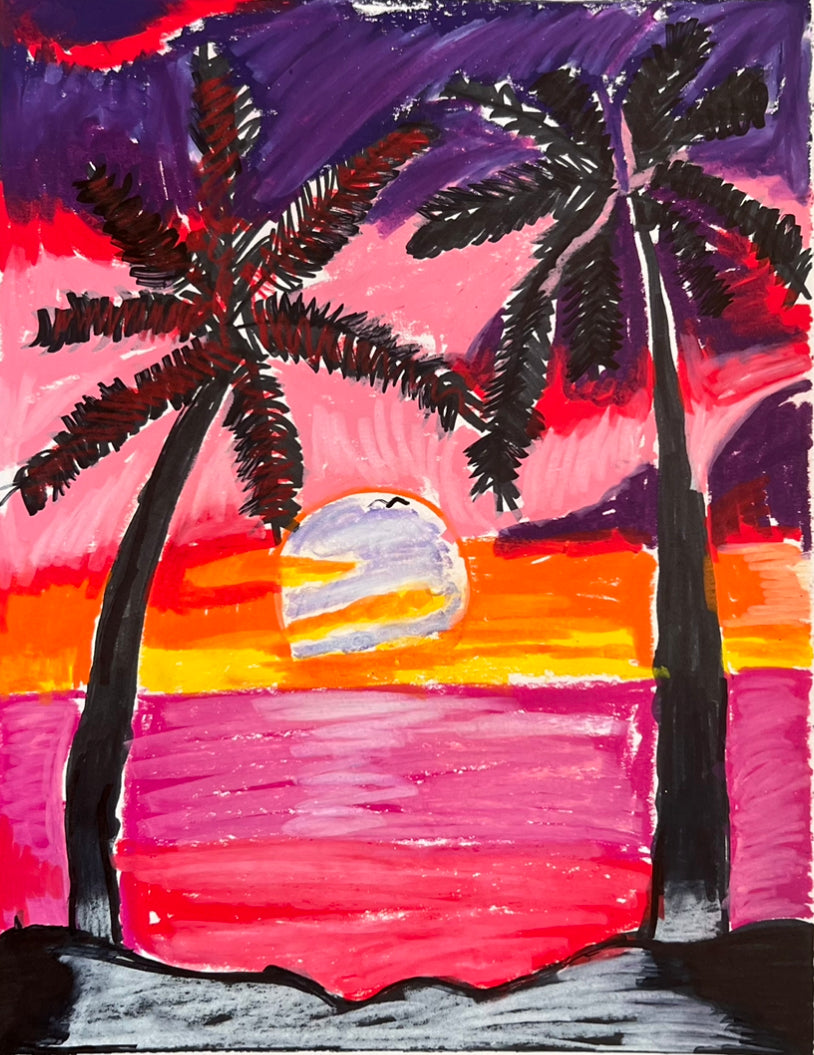 Pink Sunset - ORIGINAL  11x14”