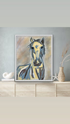 Yellow Horse  - ORIGINAL 14x17” FRAMED