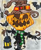 Jack-O-Lantern - Original 14x17"