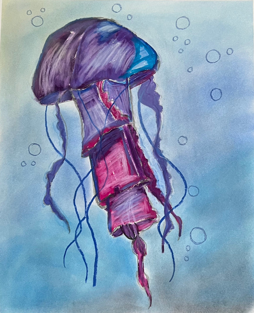 Purple Jellyfish - fine prints of original artwork