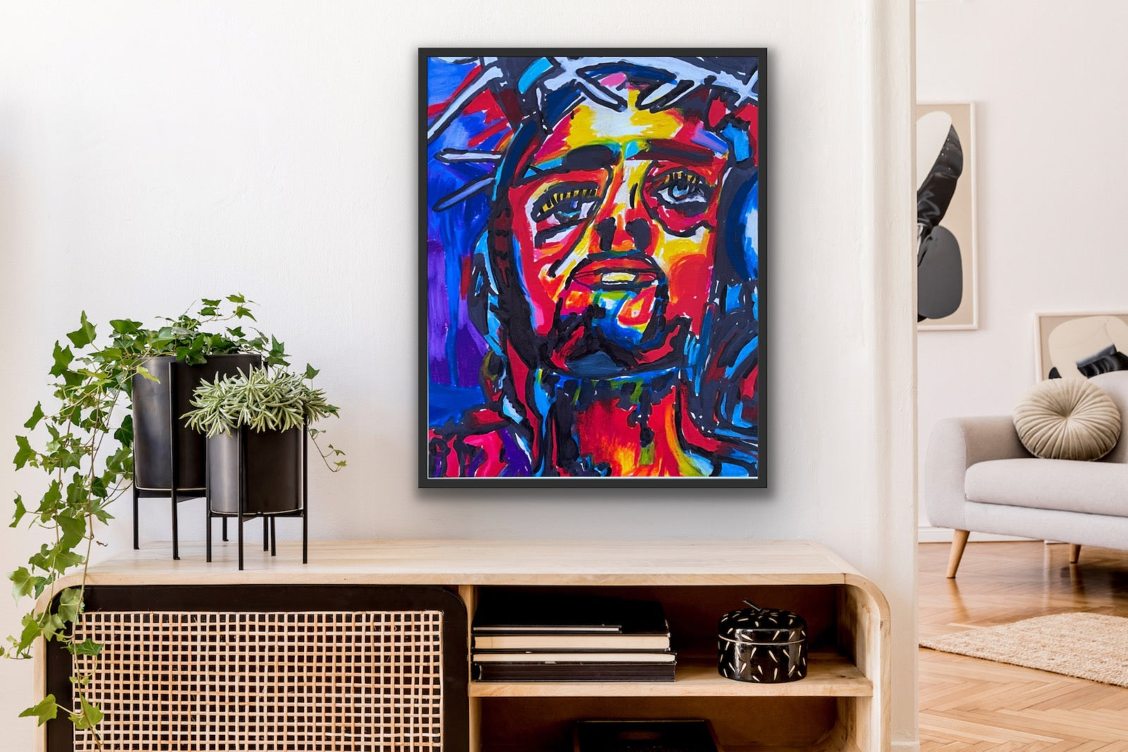 Jesus FRAMED - ORIGINAL - Vichy's Art